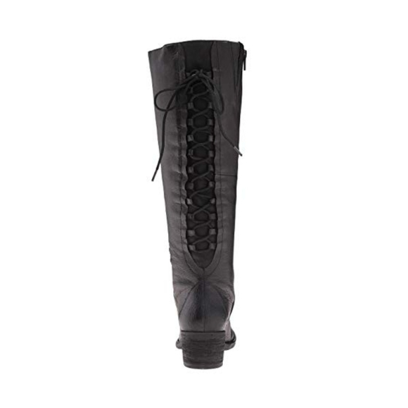 Corset-Style Steve Madden Black Leather Boots - Picture 5 of 8